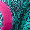 Estampado India granate/verde